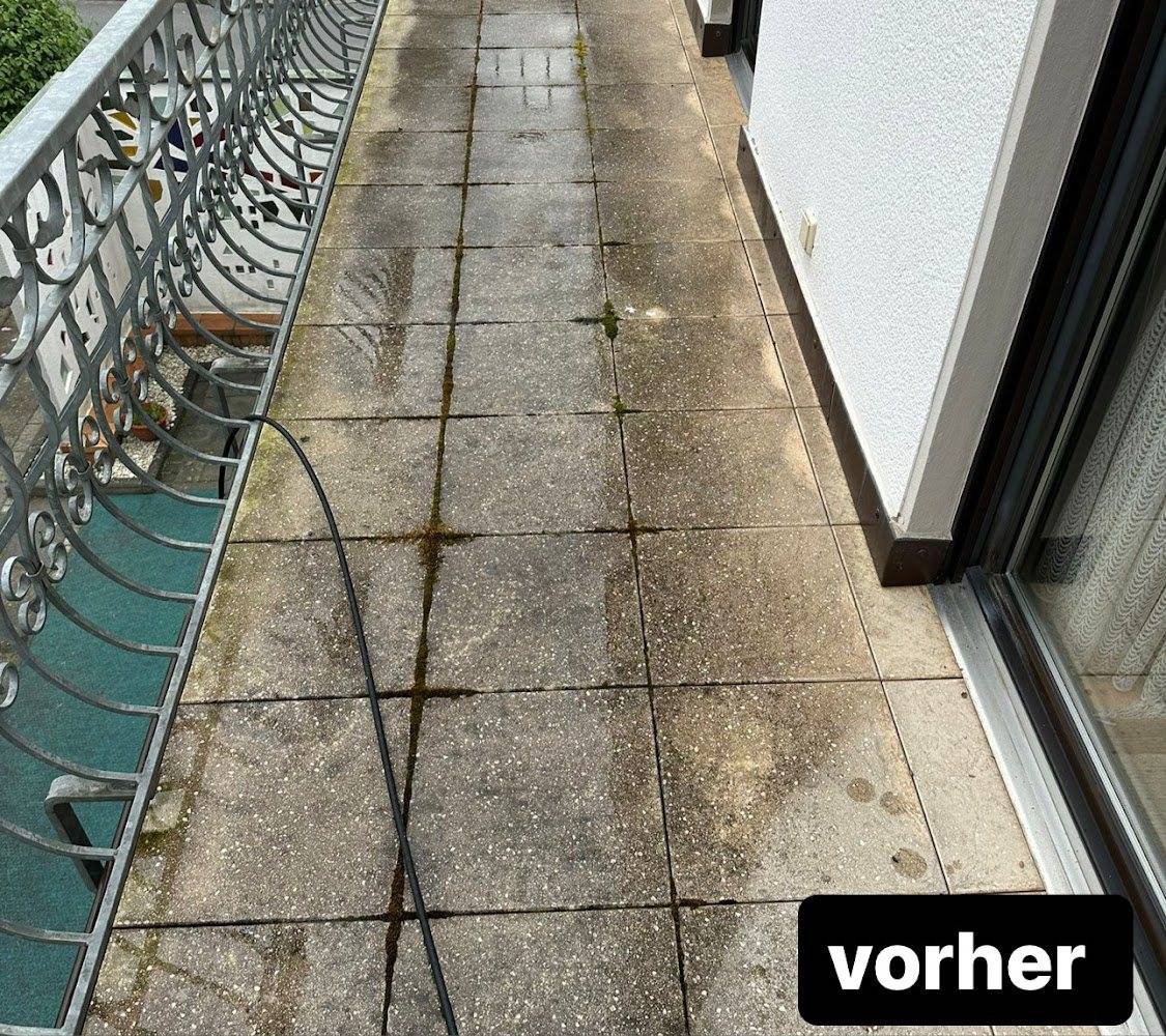 Balkon vor der Reinigung